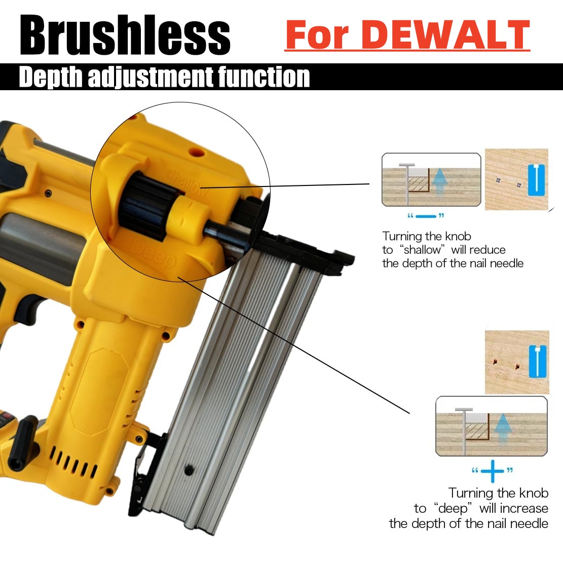 Nail Gun Brad - Pistola sparachiodi elettrica senza spazzole 2in1