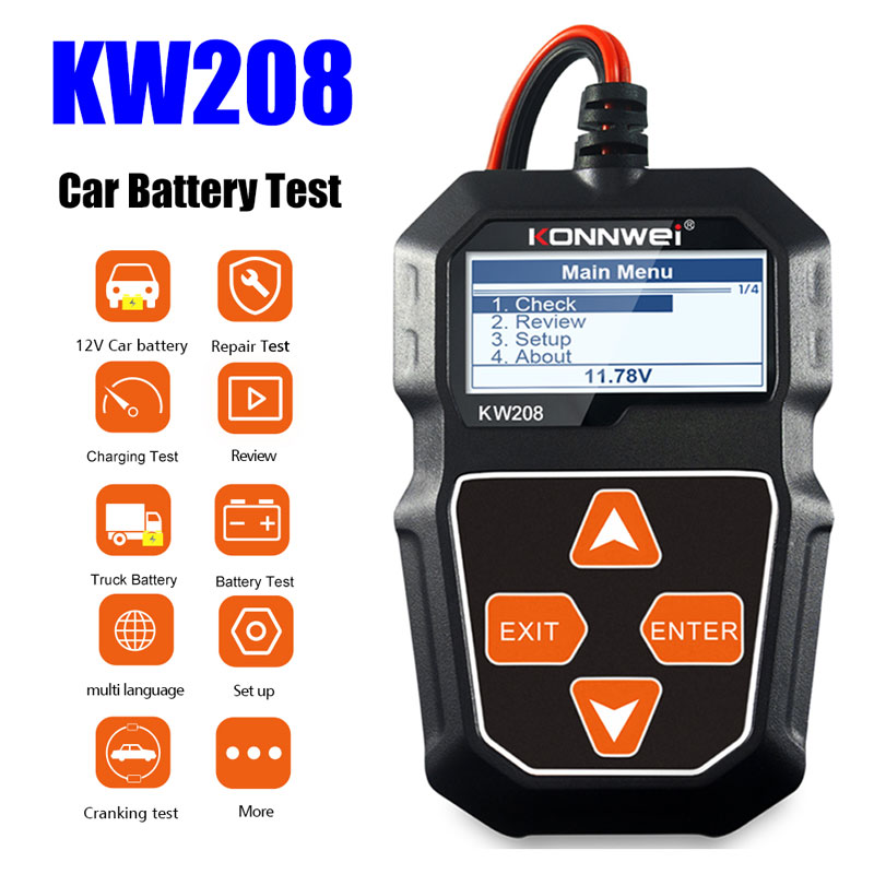 KONNWEI KW208 Tester per Batte - Power Tools English recensione e prezzo